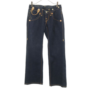 トゥルーレリジョン USA製 デニムパンツ W25 インディゴ TRUE RELIGION ジーンズ レディース