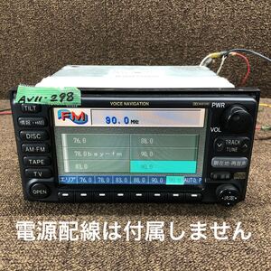 AV11-298 激安 カーナビ TOYOTA 86120-52100 CQ-XS0950A CDナビ カセット FM/AM 本体のみ 簡易動作確認済み 中古現状品