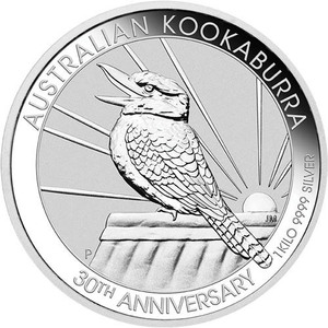 [保証書・カプセル付き] 2020年 (新品) 30年記念 オーストラリア「クッカバラ・ワライカワセミ」純銀 1オンス 銀貨