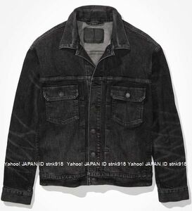 〓ラスト!! アメリカンイーグル/US XXXL/AE Black Denim Jacket/Black / Gジャン