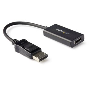 Displayport HDMI変換アダプタ StarTech DP2HD4K60H 4K 抜け防止機構付 ブラック HDR