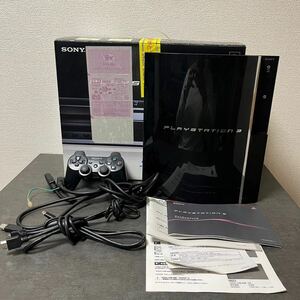 M 【売り切り】 中古 PS3 本体 CECH-A00 コントローラー付き ジャンク 通電確認済み