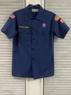 BOY SCOUTS OF AMERICA ワッペン半袖 シャツ NV ユースM