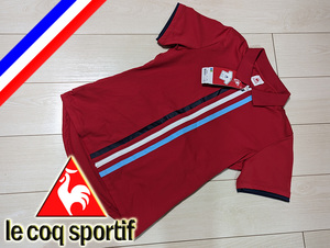 ◆新品 Le coq sportif 半袖 サイクルジャージ メンズ S 定価9,130円 エンジ 赤 ルーズフィット ルコック フランス サイクリング ゆるポタ