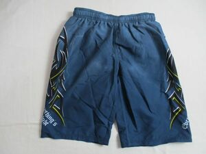 ZW189【TOPVALU・イオン】新品　プリント　サーフパンツ　水着　海水浴　プール　男児　青　150