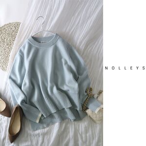 1.2万☆2022AW☆ノーリーズ NOLLEYS☆カシミヤ混プルオーバーニット 38サイズ☆A-O 7183