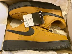 【1円スタート】NIKE AIR FORCE 1 LOW WHEAT BLACK 28.5cm US10.5 ナイキ エアフォース ロー ウィート ブラック 新品 黒タグ 未使用