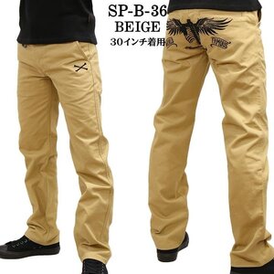 VANSON LEATHERS 【定価\22000+税】 チノパン SP-B-36 BEIGE 36 インチ