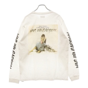 WACKO MARIA ワコマリア WAR INA BABYLON CREW NECK LONG SLEEVE T-SHIRTS プリント ロングスリーブTシャツ ホワイト