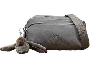 Kipling (キプリング) 2way ボディバッグ ポリエステル KI47240EO ウエストポーチ 斜め掛けバッグ STORMY GRAY 360 グレー レディース/078