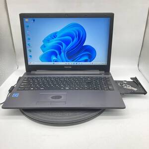 【処分品】FRONTIER NLC170 CPU Celeron 3865U RAM4GB SSD128GB 15.6型 テンキー カメラ DVD Windows11 Office 中古 PC ノートパソコン