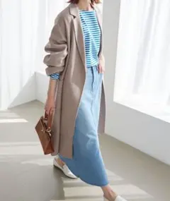 美品✨ 22AW スローブイエナ ハミルトン ダブルフェイス チェスターコート