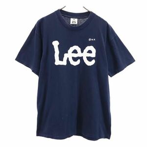 リー 90s オールド USA製 半袖 Tシャツ L ネイビー系 Lee メンズ