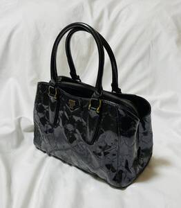 ANNA SUI アナスイ エナメル 2WAY ショルダーバッグ　ハンドバッグ ミニボストンバッグ　　