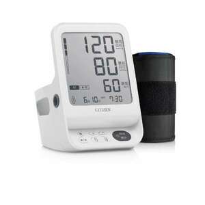 新品 シチズン・システムズ CITIZEN CHUH719 上腕式血圧計 片手でかんたん装着 時計・室温表示搭載 130回メモリー×2人分