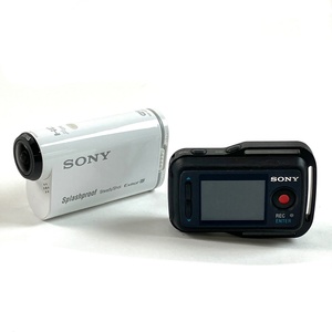 ソニー SONY HDR-AS200V WC アクションカム ＋ RM-LVR2 ライブビューリモコン デジタルビデオカメラ 【中古】