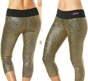 【正規品・新品】キラキラ XＳサイズ★ZUMBA・ズンバ★LightUp The Dancefloor Metallic Capri Leggings