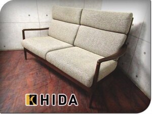 ■美品■HIDA/飛騨産業■高級■SEOTO■ウォールナット材■北欧スタイル■モダン■2人掛けソファ■43万■ft9266k