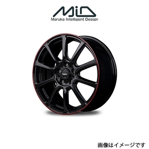 MID ラピッドパフォーマンス ZX10 アルミホイール 1本 インプレッサ GDB(17×7J 5-114.3 INSET38 ブラック+リムレッド)RAPID PERFORMANCE