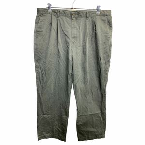 DOCKERS チノパン W44 ドッカーズ タックパンツ ビッグサイズ グレー コットン 古着卸 アメリカ仕入 2408-262