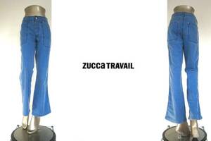 二点落札で送料無料！ Z-31 ZUCCa TRAVAIL ズッカ トラヴァイユ ブルー デニム パンツ 1 レディース ボトムス　ジーンズ　インディゴ