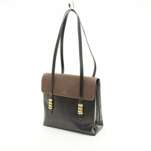 □517340 LOEWE ロエベ ショルダーバッグ ベラスケス レザー ヴィンテージ レディース ブラウン ブラック