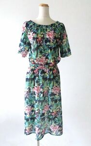 ■HAPINS WEAR■コットン素敵花柄ふわりワンピース