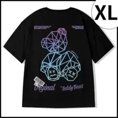 【数量限定】半袖　ベア　Tシャツ　メンズ　XL　ストリート　オーバーサイズ　黒