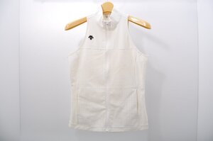 coco 中古 デサントゴルフ DESCENTE GOLF レディース ベスト S 白 ホワイト フルジップ ストレッチ レターパックプラス発送可 77434