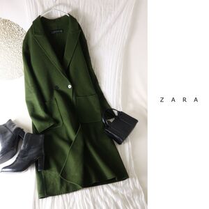 ザラ ZARA☆ウール混 ロングチェスターコート Mサイズ☆M-B 0356