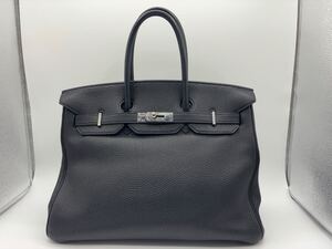 2411281785203 HERMES エルメス バーキン35 シルバー金具 ブラック K刻印 現状品 中古