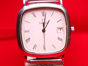 ■♪価格高騰! 資産価値！ 稼働 電池新品 メンズ ビンテージ 高級超レア！ OMEGA オメガ Deville デビル デートクオーツ2