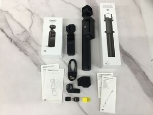 ●営TT213-60【稼働品・まとめ】DJI OSMO POCKET OT110 ＆ 延長ロッド OT-114 セット アクションカメラ ビデオカメラ オズモポケット /ｑ