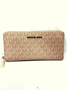 【即決】 MICHAEL KORS マイケルコース ラウンドファスナー長財布 ピンク 35F8GTVE9B PVC