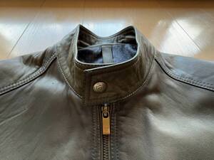 ★MASSIMO DUTTI★ マッシモ・ドッティレザージャケット モスグリーン USED 美品