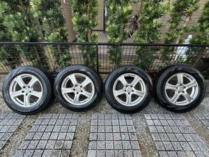 美品 225/65r17 スタッドレス 8部山 ピレリアイスアシンメトリコプラス ホイール ブリヂストン FAID NK5 17×7J PCD114.3 +38 4本 ハブ径73