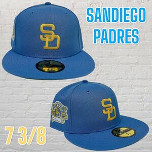 新品73/8 サンディエゴ・パドレス　海外限定ニューエラ　珍しい水色　PADRES NEW ERA ダルビッシュ有　キャップ ニューエラ