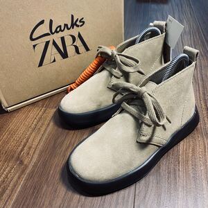 完売 正規 新品 ZARA×Clarks デザートブーツ 20.0cm 31 BEIGE ザラ クラークス 100%牛革 レザー ブーツ シューズ 発表会 入学式 イベント