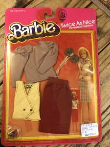 ☆ヴィンテージバービー☆TWICE AS NICE　リバーシブル　ファッション　TWO FOR TEA!　＃4827☆アウトフィット、vintage Barbie
