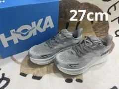 HOKA ONE ONE Clifton 9 スニーカー グレー 27cm