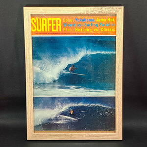 1966 SURFER 雑誌表紙・裏表紙 当時物 フレーム付き ヴィンテージ レトロ ジム・ホフマン ブッチ・ヴァン・アーツダレン