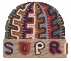 Supreme Yarn Appliqu Beanie Khaki ニット帽