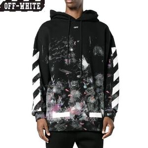 off-white Galaxy BLACK パーカー　オフホワイト　ギャラクシー