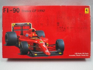 7T240729 希少!! 未組立品 FUJIMI フェラーリ F1-90(641/2) フランスグランプリ 1990年 スケルトンボディ GP5 SP5 1/20スケール 164パーツ