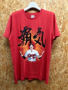 【訳アリ】 LIFEMAX - M メンズ 覇気Tシャツ 『Carp (広島東洋カープ) 60 / 安部友裕 / 覇気』 半袖 丸首 カットソー 綿100% 赤系