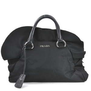 プラダ PRADA ハンドバッグ ナイロン/レザー ブラック e59733a