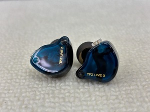 D432 展示品 TFZ 第3世代 グラフェンドライバー搭載 ハイエンド 中華系 カナル型イヤホン LIVE 3 ブルー 銀コート OFCケーブル 2PIN