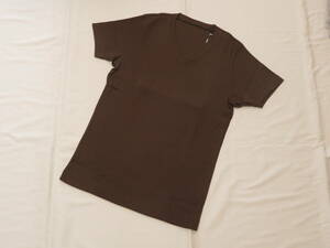 エポカウォモ EPOCA UOMO　半袖V字カットソーTシャツ　11000円　モカ茶系50　LL