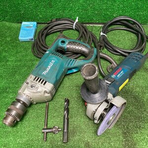 伸友a117 マキタ makita BOSCH ボッシュ ■13mm 電動ドリル 「6305A」、 100mm ディスクグラインダー 「GWS 7-100T」 計2点セット