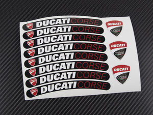 Ducati Corse ドゥカティ ホイル ホイール ステッカー デカール シール 8枚セット